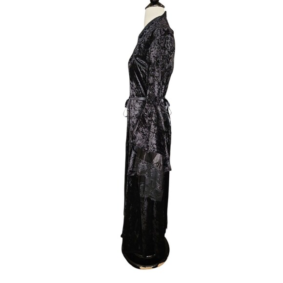 Lip Service Vintage Y2K Whimsigoth Velvet Maxi Dress Womens M Black Renaissance - Picture 2 of 10